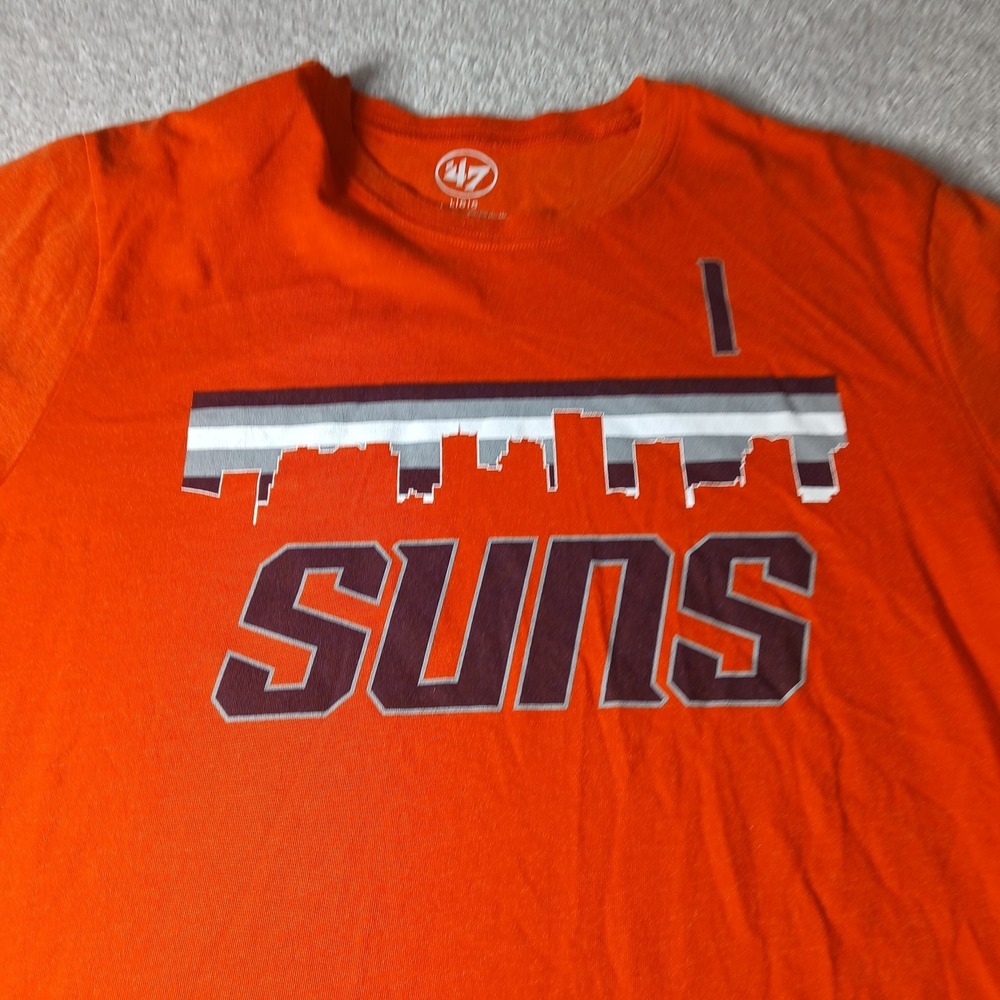 Phoenix Suns Shirt Men Large Orange City Skyline Print #1 Booker 47 Cotton - Picture 3 of 11